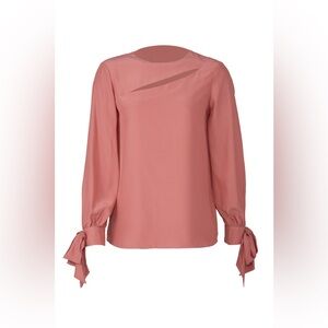 Parker Pink Dennis Blouse | 100% Silk